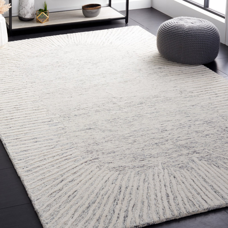 Wade Logan® Amirat Handmade Gray/Ivory Rug & Reviews Wayfair